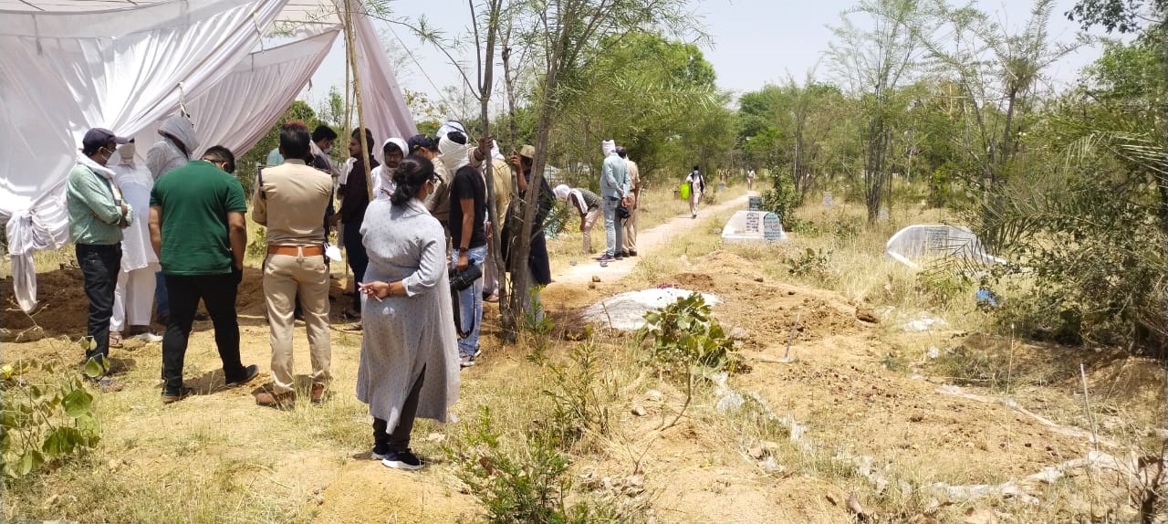 The dead body of a woman who was buried in the grave 11 days ago was taken out from the grave on Wednesday.