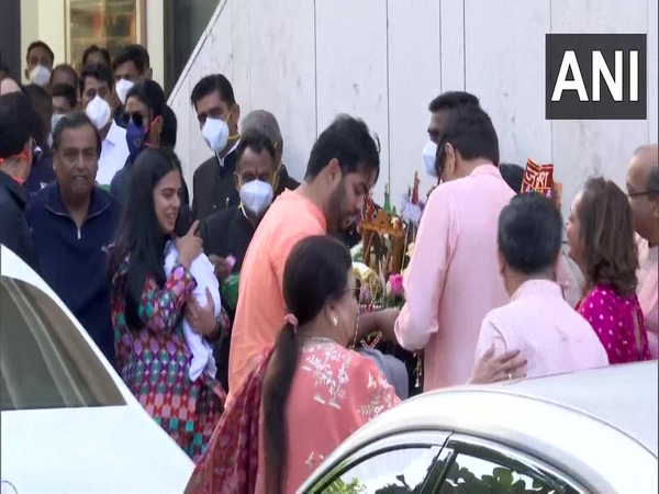 Isha Ambani, daughter of billionaire Mukesh Ambani arrived in Mumbai with her husband Anand Piramal and their newborn twins on Saturday.