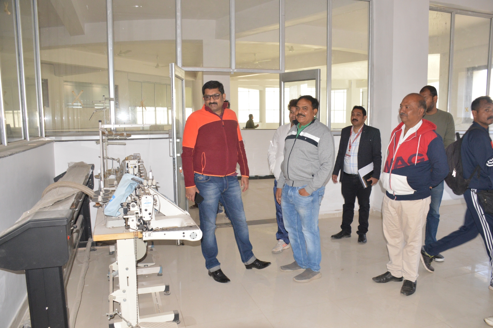 State Government Secretary MSME and Commissioner Industries P Narhari inspected the Jabalpur Garment Cluster and Fashion Design Cluster located at Lemon Garden on Sunday.