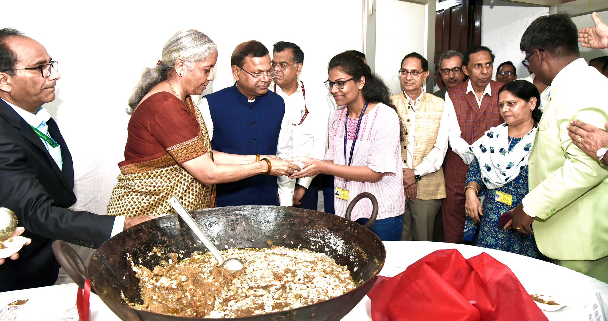 Finance Minister Sitharaman hosts traditional 'Halwa' ceremony, final leg of preparations for Budget 2024