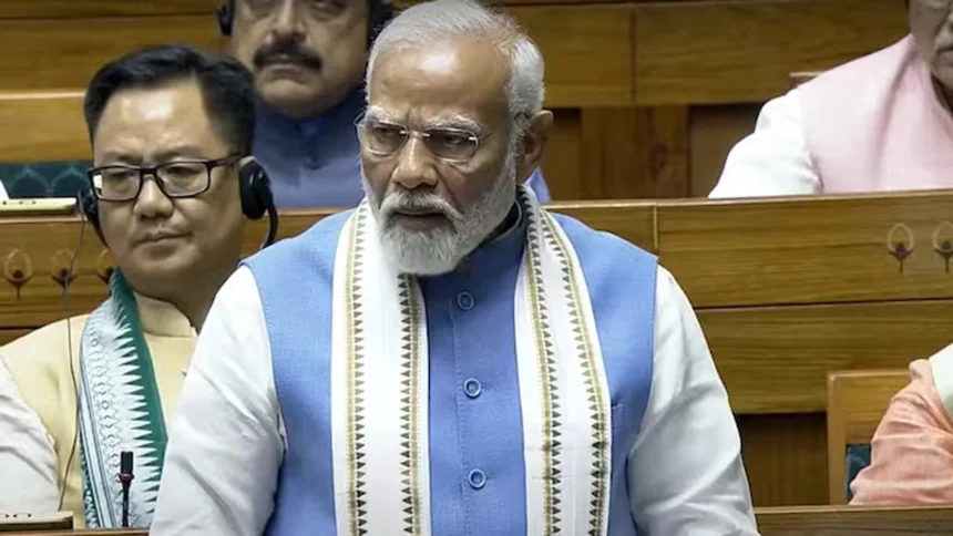 PM modi loksabha in his response to the debate on the Motion of Thanks thanked voters of India for a third term and said that his party was elected once again due to their zero-tolerance policy against corruption.