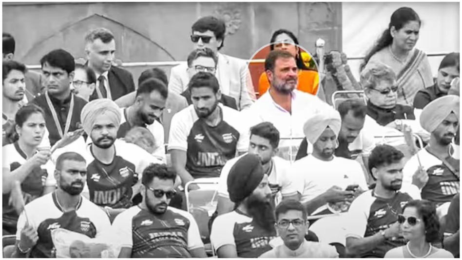 Congress on Monday accused the Prime Minister Narendra Modi-led government of making its leader-elect in the Lok Sabha Rahul Gandhi sit in the "fifth row" during the Independence Day celebrations.