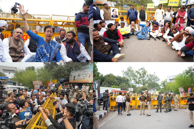 Delhi AAP witnessed a major uproar on Thursday when Leader of Opposition in Delhi Assembly Atishi claimed that Aam Aadmi Party (AAP) MLAs were not being allowed to enter the assembly premises on the orders of Speaker Vijender Gupta.