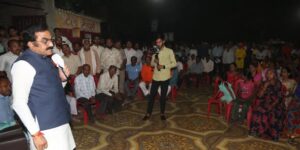 Rakesh Singh today organized Chaupals at various places in the West Assembly constituency and interacted with the public and informed them about the development works.