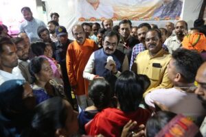 Rakesh Singh today organized Chaupals at various places in the West Assembly constituency and interacted with the public and informed them about the development works.