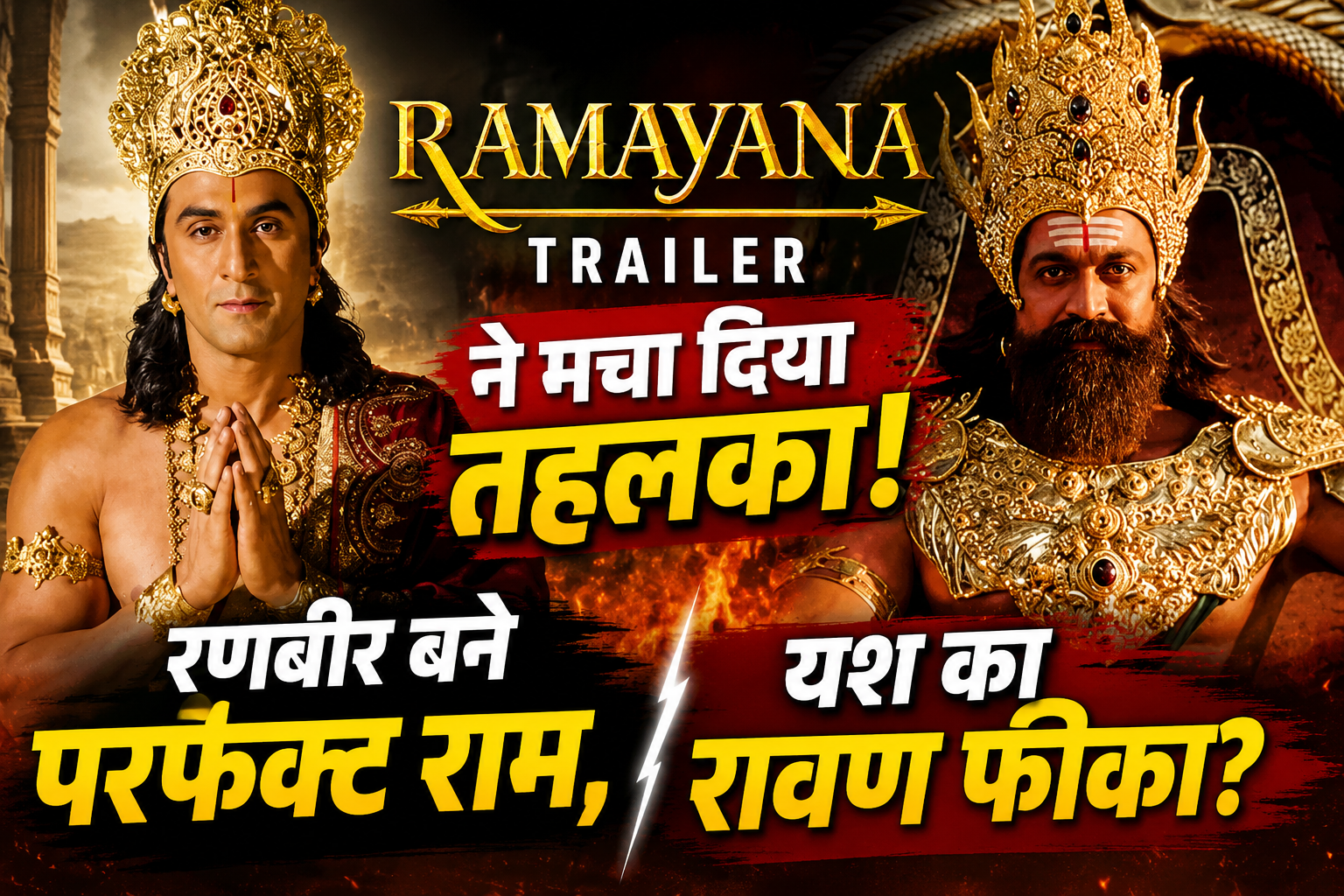 Ramayana Trailer Review in Hindi | Ranbir Kapoor, Yash, Sai Pallavi