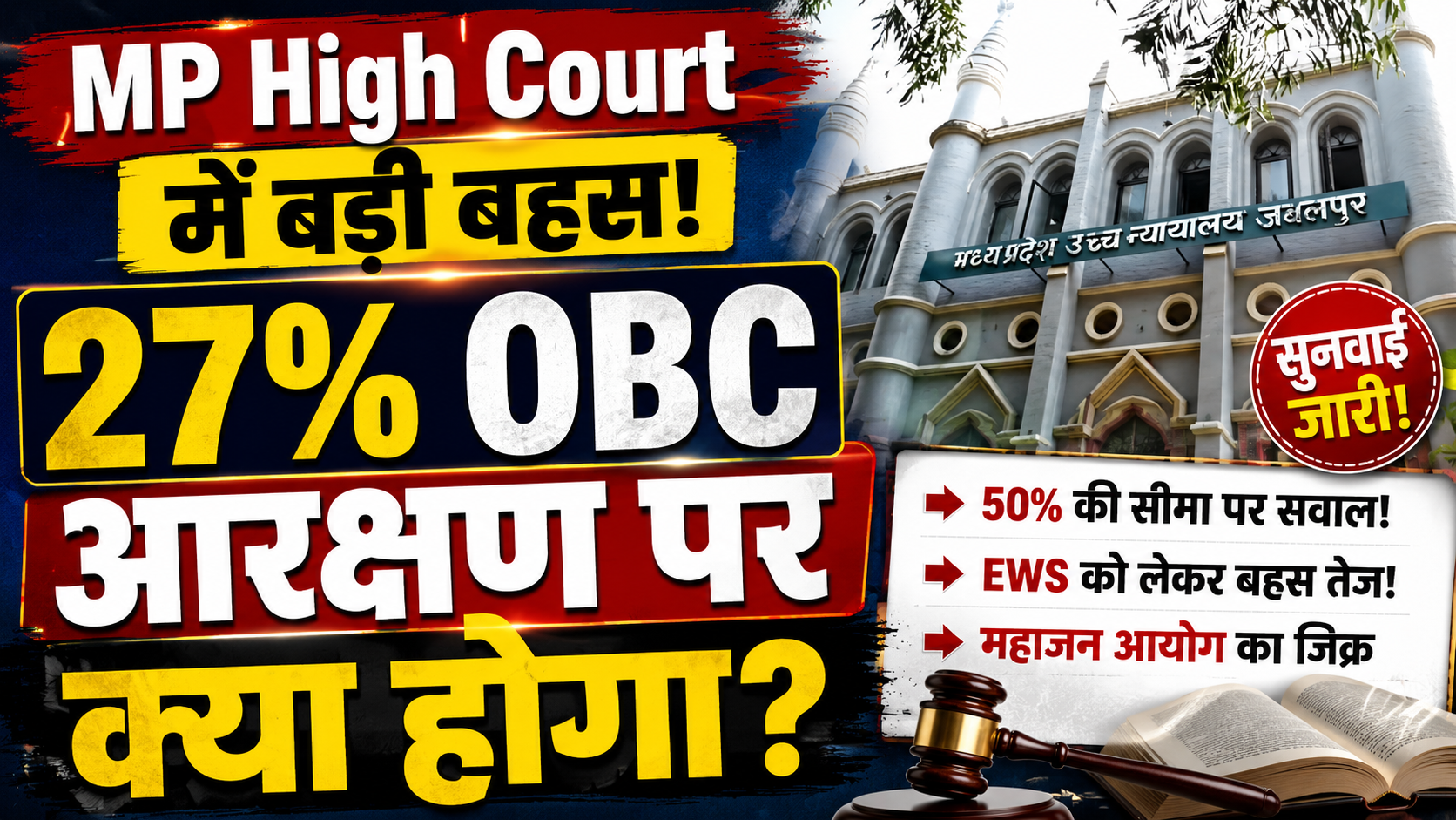 MP High Court regarding 27 percent OBC reservation is becoming increasingly significant.