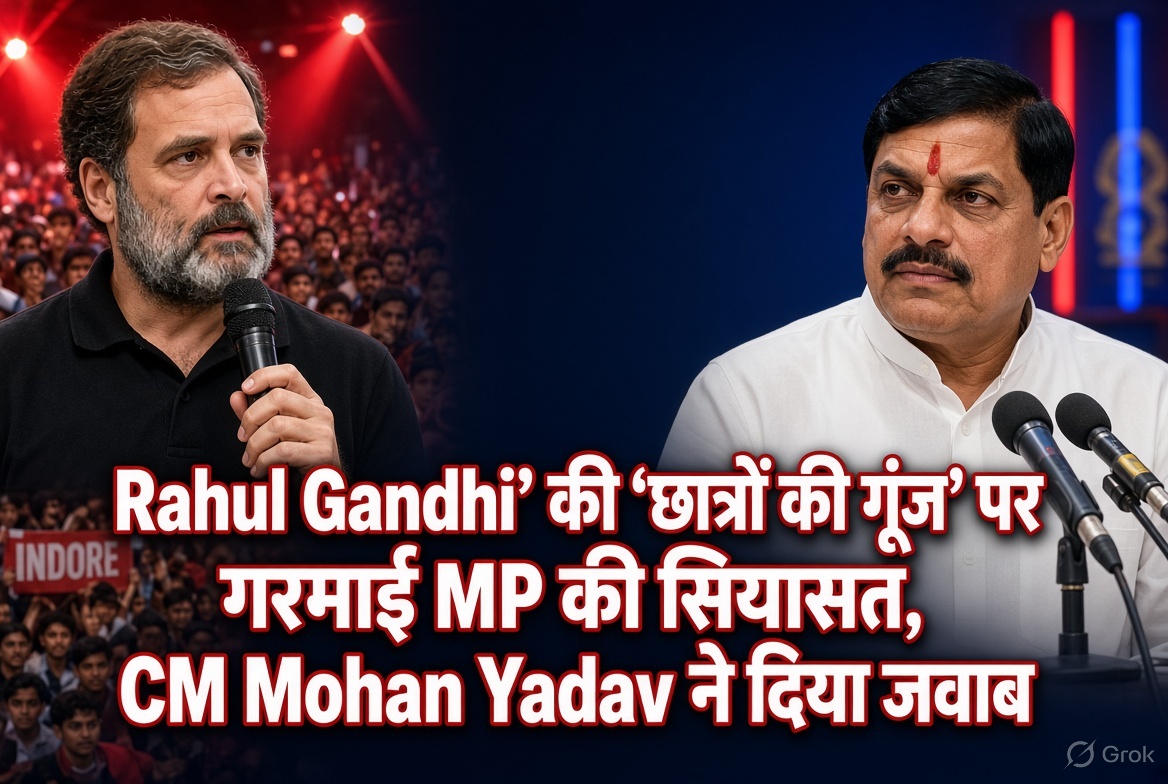 Rahul Gandhi's 'Students' Voice' (Chhatron ki Goonj) initiative; CM Mohan Yadav responds.